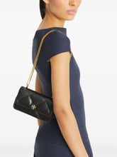 Tory Burch Kira Diamond Mini Quilted Leather Shoulder Bag Black