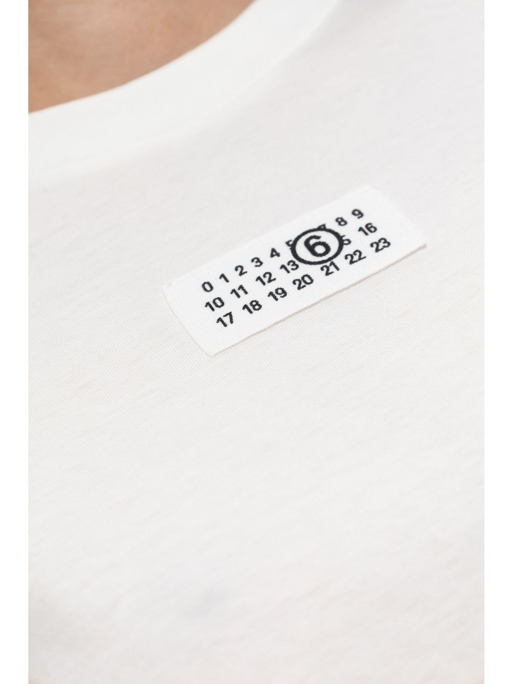 MM6 Maison Margiela Signature Numbers Cotton Jersey T-Shirt White White