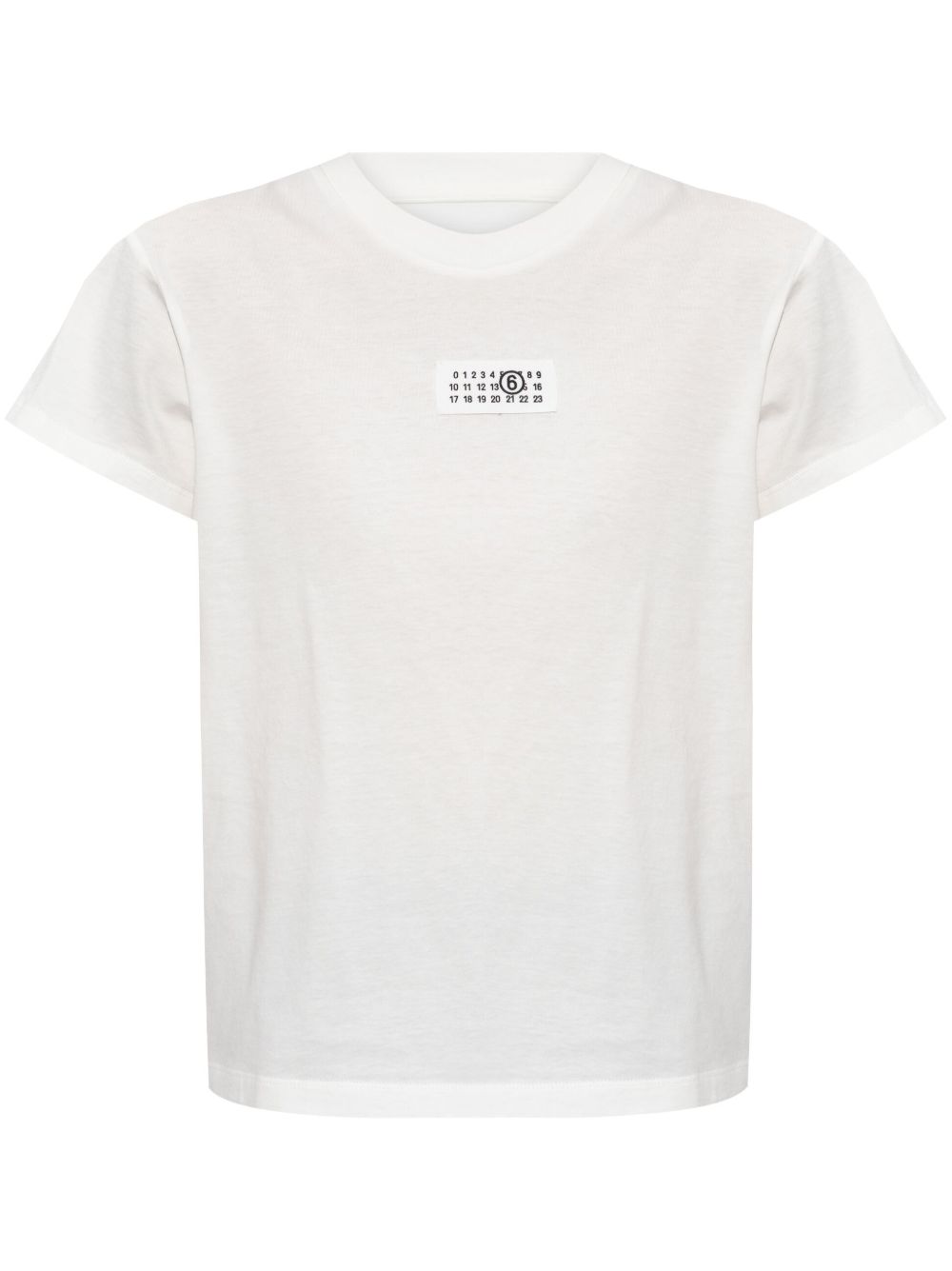 MM6 Maison Margiela Signature Numbers Cotton Jersey T-Shirt White White