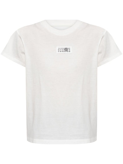 MM6 Maison Margiela Signature Numbers Cotton Jersey T-Shirt White White