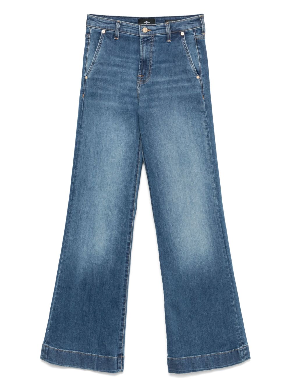 Seven Wide-Leg Palazzo Denim Jeans Blue