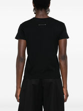 MM6 Maison Margiela Signature Numbers Patch Cotton-Jersey T-Shirt Black
