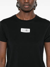 MM6 Maison Margiela Signature Numbers Patch Cotton-Jersey T-Shirt Black