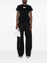 MM6 Maison Margiela Signature Numbers Patch Cotton-Jersey T-Shirt Black