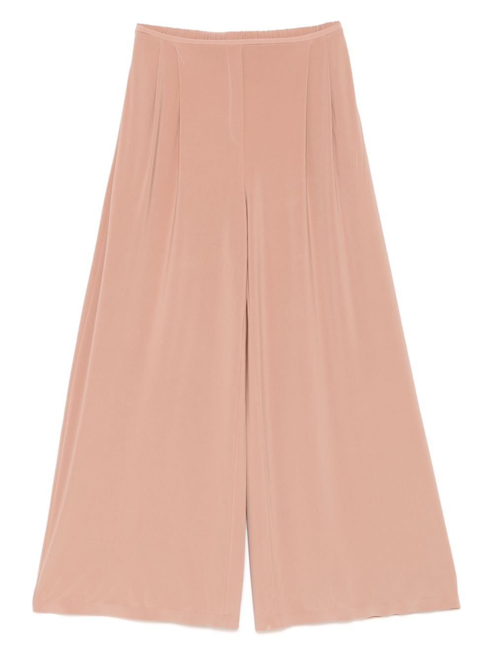 Norma Kamali High-Waisted Wide-Leg Trousers Beige