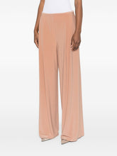 Norma Kamali High-Waisted Wide-Leg Trousers Beige
