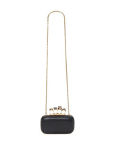 Alexander McQueen Knuckle Four Ring Chain Clutch Bag Black
