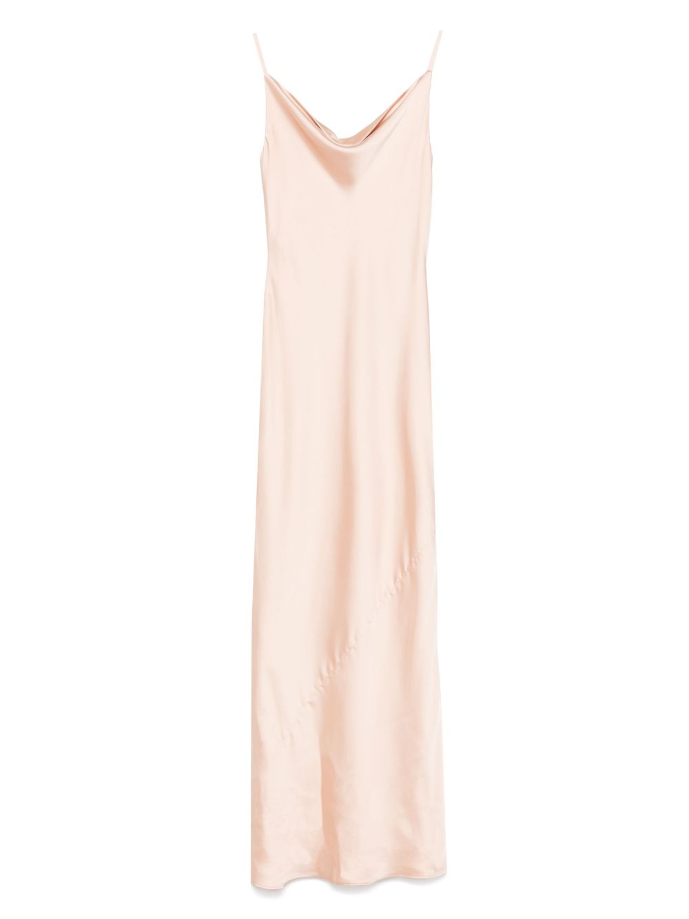 Norma Kamali Maria Cowl-Neck Sleeveless Fishtail Gown Powder Powder