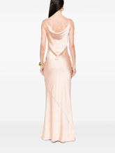 Norma Kamali Maria Cowl-Neck Sleeveless Fishtail Gown Powder Powder