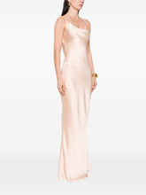 Norma Kamali Maria Cowl-Neck Sleeveless Fishtail Gown Powder Powder