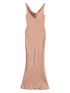 Norma Kamali Maria Cowl-Neck Sleeveless Flared Gown Beige