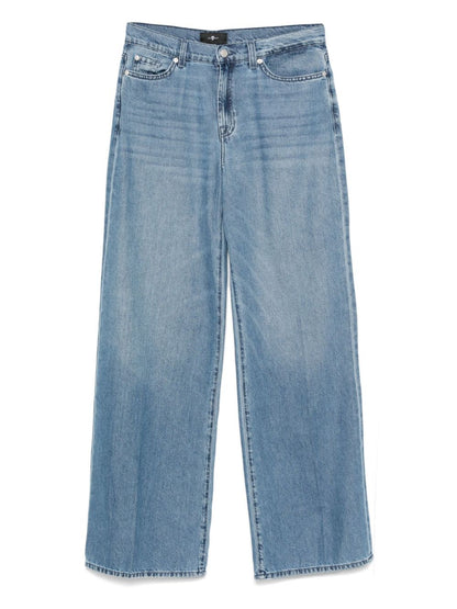 Seven Lotta Wide-Leg Light Blue Jeans Blue