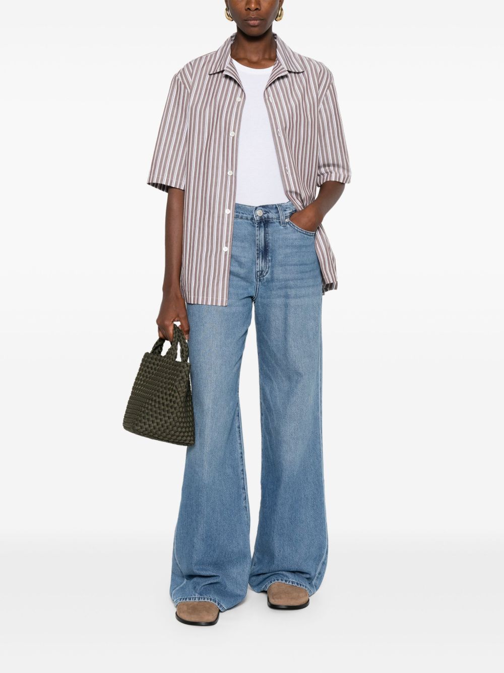 Seven Lotta Wide-Leg Light Blue Jeans Blue