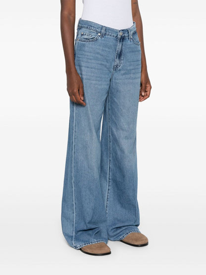 Seven Lotta Wide-Leg Light Blue Jeans Blue