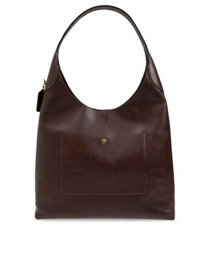 Coach Brooklyn 39 Leather Hobo Shoulder Bag Brown