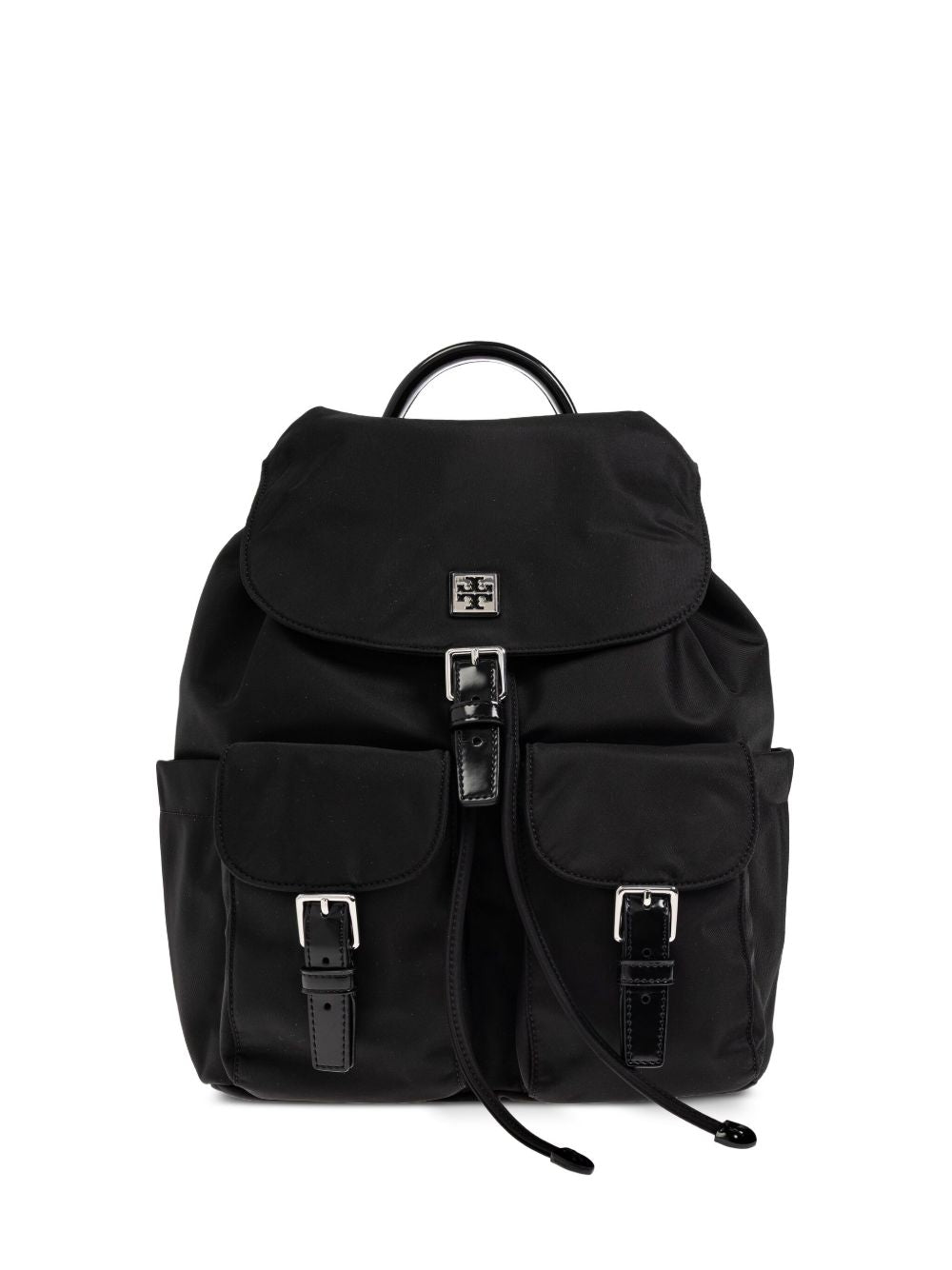 Tory Burch Virginia Nylon Foldover Backpack Black