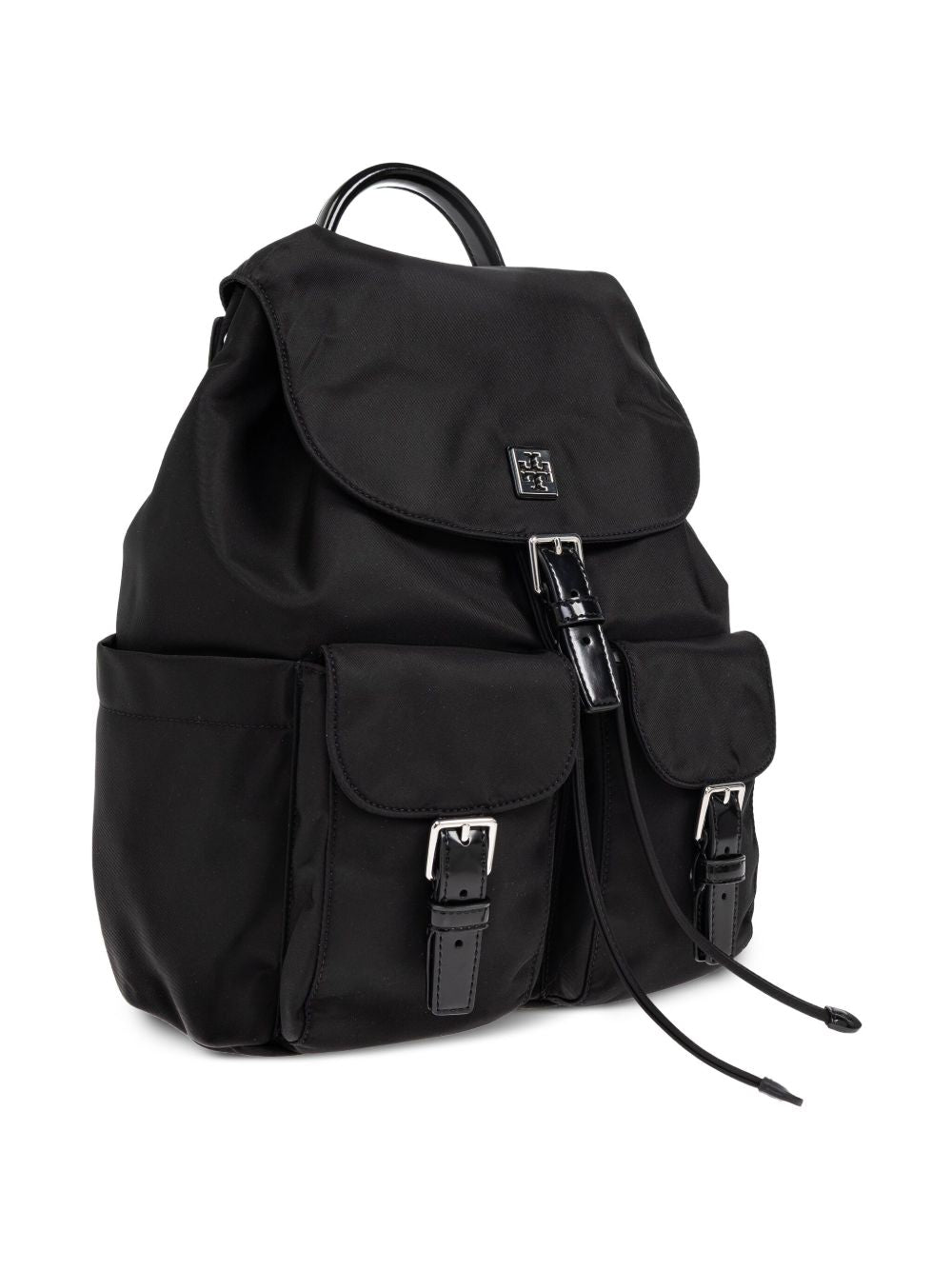 Tory Burch Virginia Nylon Foldover Backpack Black