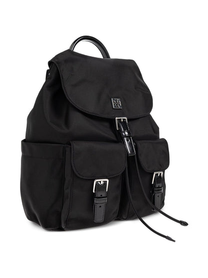 Tory Burch Virginia Nylon Foldover Backpack Black