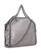 Stella McCartney Falabella Tiny Chain-Embellished Crossbody Bag Silver