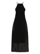 Solace London Ulla Strapless Veil Detail Maxi Dress Black