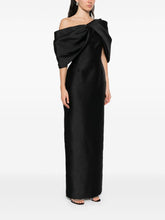 Solace London Asymmetric One-Shoulder Davina Maxi Dress Black