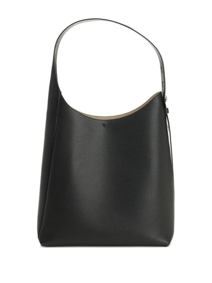 Tory Burch Romy Leather Structured Shoulder Bag Black