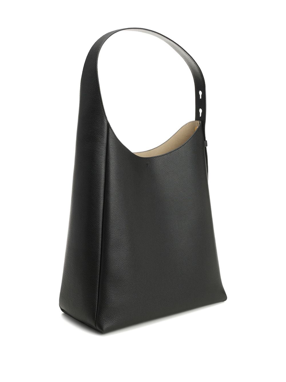 Tory Burch Romy Leather Structured Shoulder Bag Black