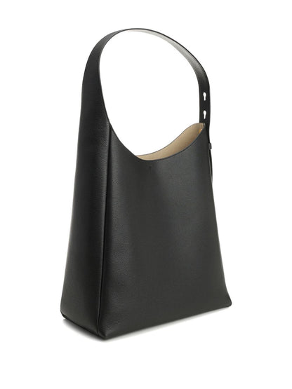 Tory Burch Romy Leather Structured Shoulder Bag Black