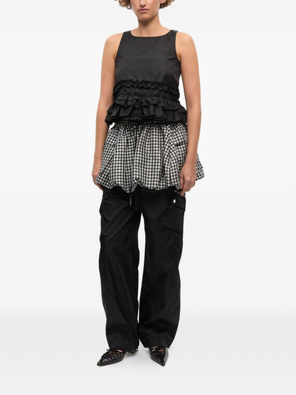 Ganni Nylon tank top Black