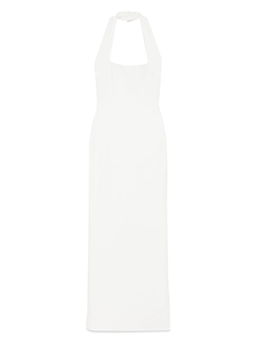 Solace London Ilona Halterneck Maxi Dress in Beige Beige
