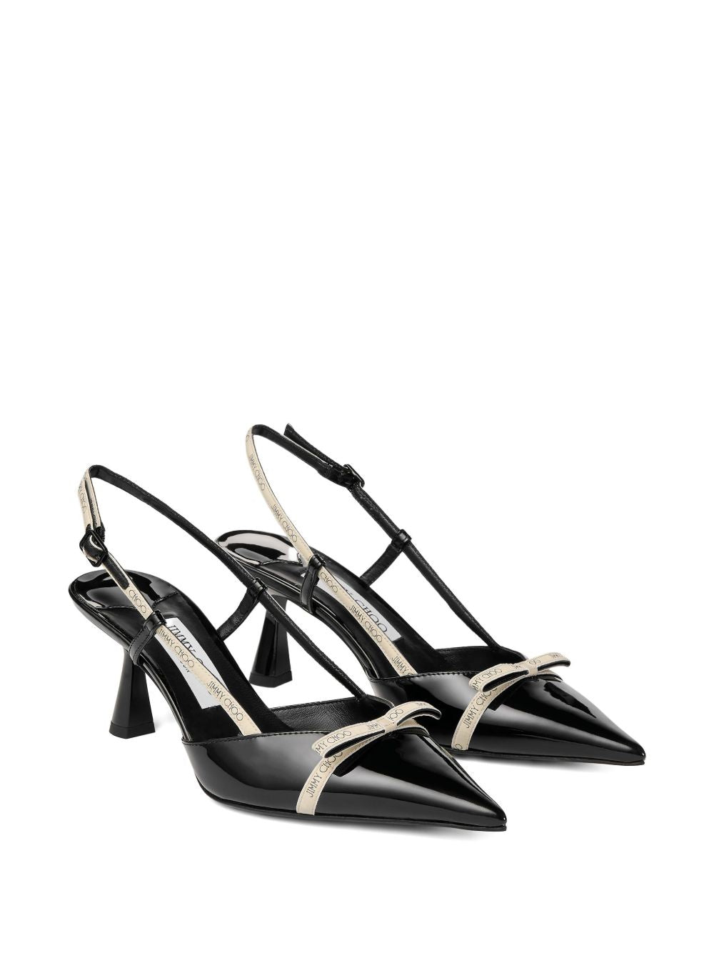 Jimmy Choo Patent Leather Camila 65 Slingback Pumps Black black
