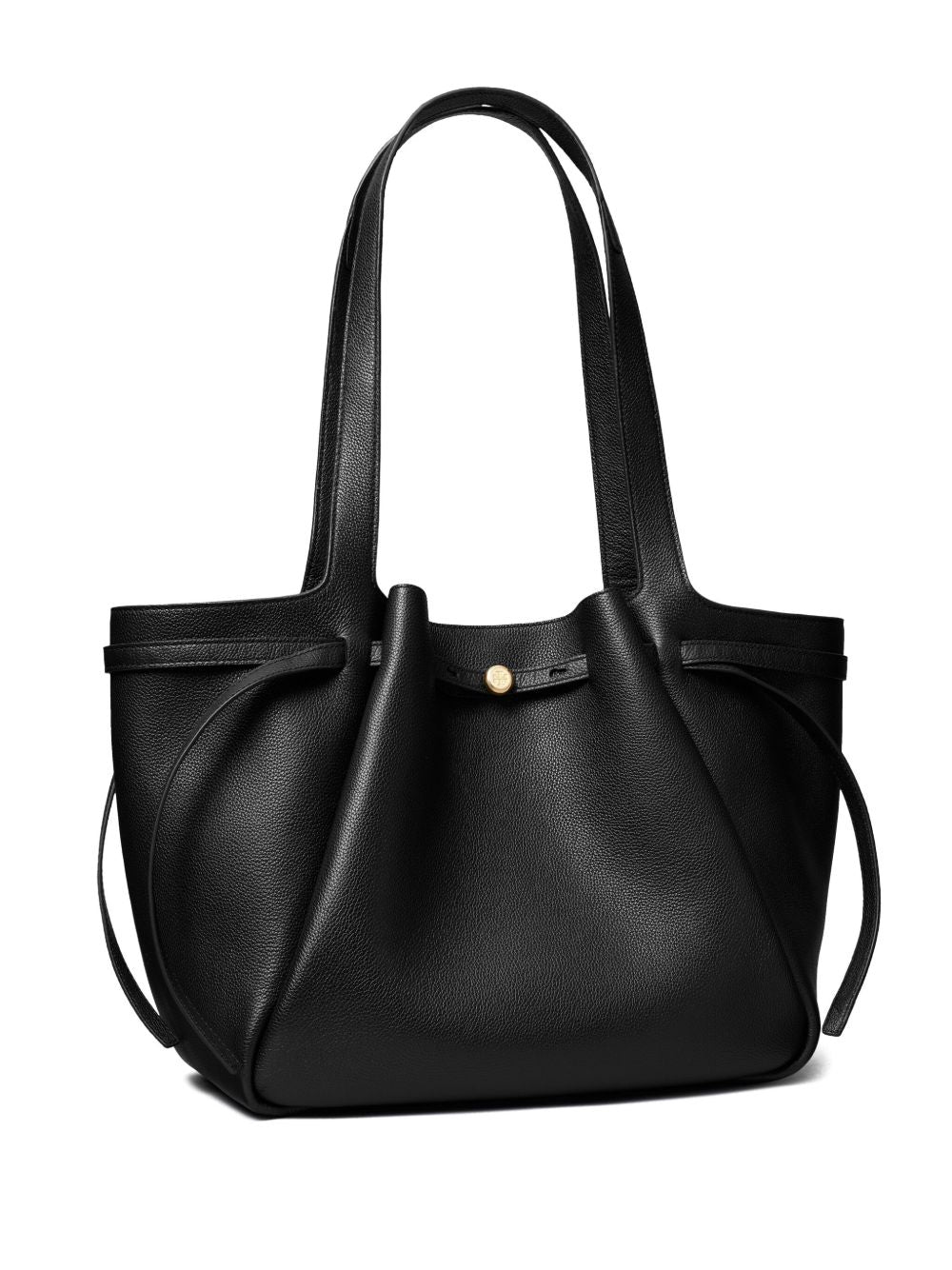 Tory Burch Romy Calf Leather Tote Bag Black