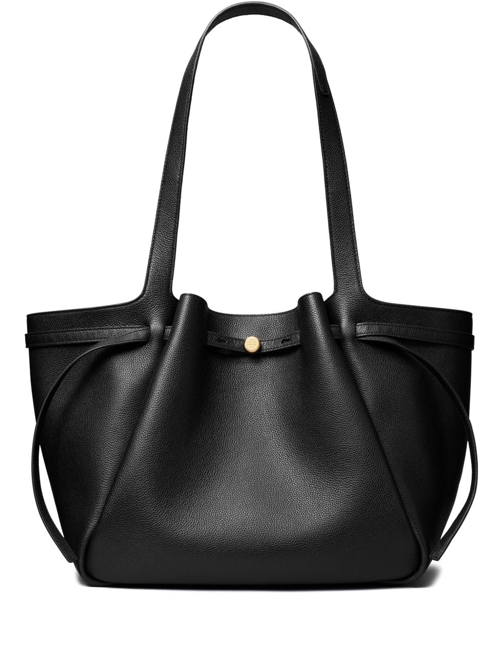 Tory Burch Romy Calf Leather Tote Bag Black