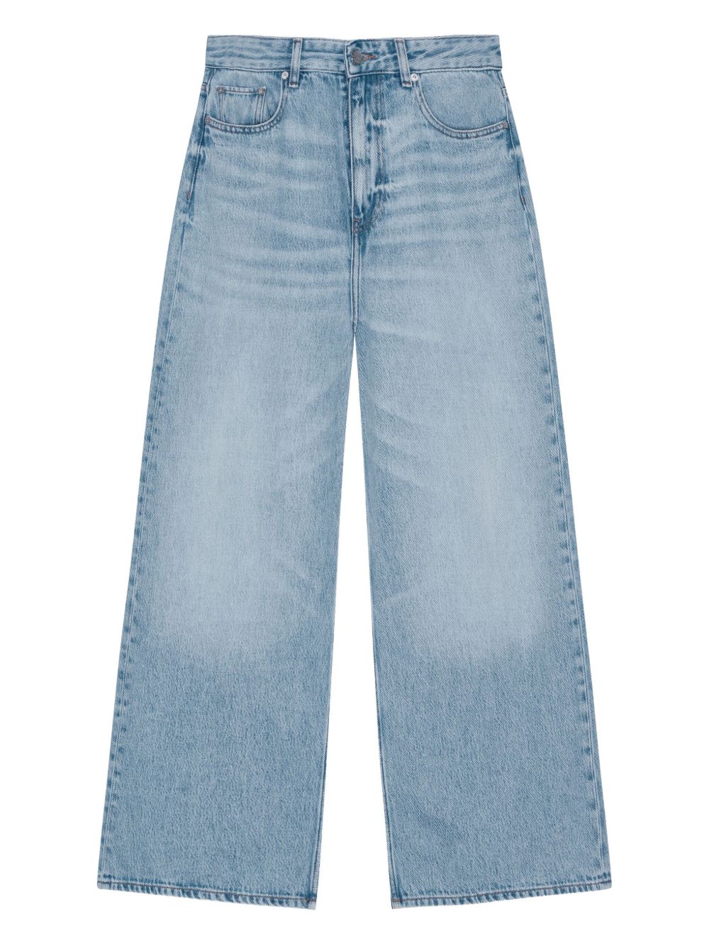Ganni Baggy Organic Cotton Denim Jeans in Clear Blue Clear Blue