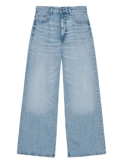 Ganni Baggy Organic Cotton Denim Jeans in Clear Blue Clear Blue