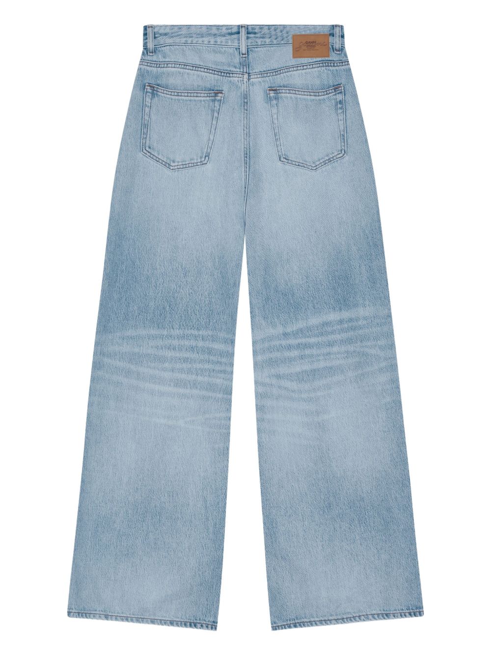 Ganni Baggy Organic Cotton Denim Jeans in Clear Blue Clear Blue
