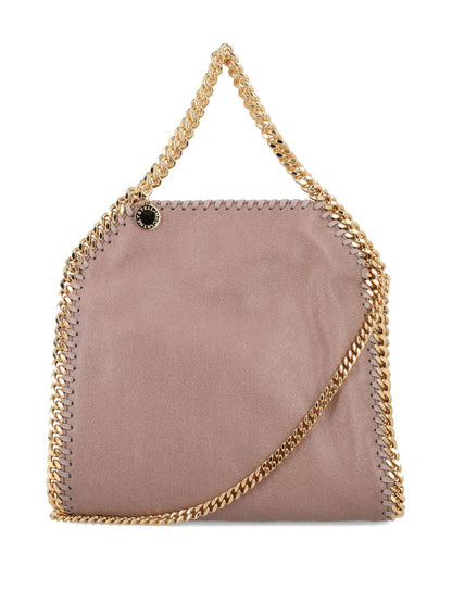 Stella McCartney Falabella Tiny Chain-Link Crossbody Bag Beige