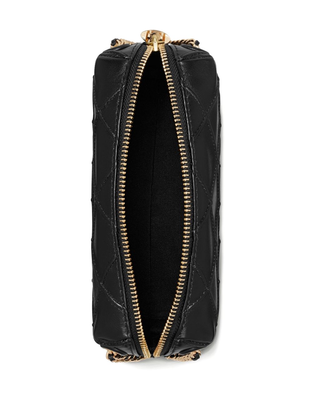 Tory Burch Small Fleming Quilted Leather Crossbody Bag Black