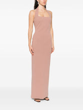 Solace London Ilona Beige Halterneck Maxi Dress Beige