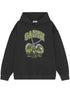 Ganni Oversized Cherries Organic Cotton Hoodie Grey Grey