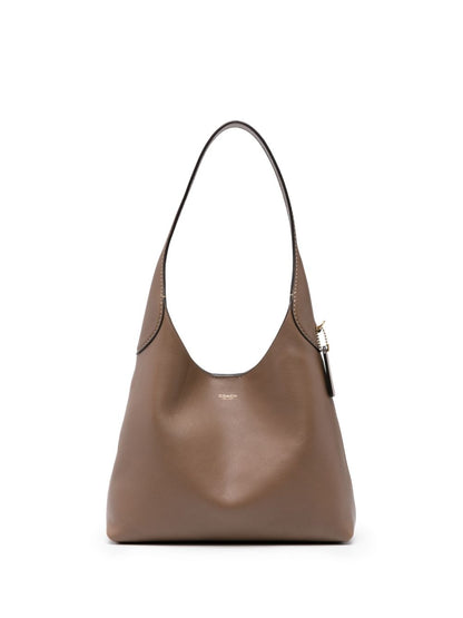 Coach Brooklyn 28 Leather Hobo Bag Dove Grey