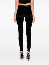 Tom Ford Midnight Blue Velour High-Waist Skinny Velvet Leggings Blue