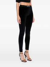 Tom Ford Midnight Blue Velour High-Waist Skinny Velvet Leggings Blue