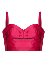 Tory Burch Silk bra top Fuchsia