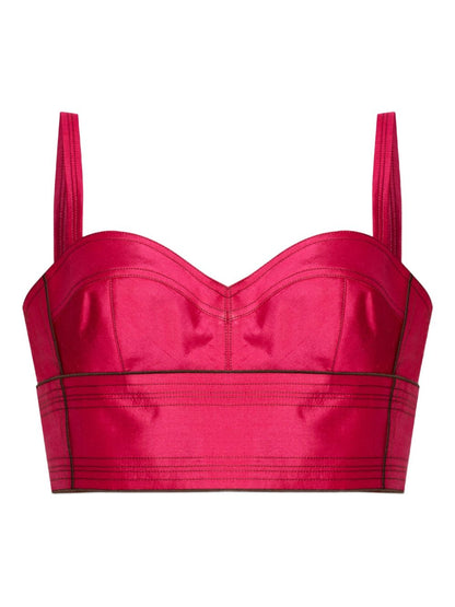 Tory Burch Silk bra top Fuchsia