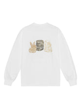 Ganni Cotton Graphic Crewneck Sweater White White