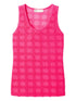 Tory Burch Monogram Terry Scoop-Neck Tank Top Fuchsia