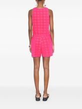 Tory Burch Monogram Terry Scoop-Neck Tank Top Fuchsia