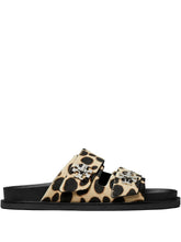 Tory Burch Double Strap Nappa Leather T-Lock Flat Sandals Brown