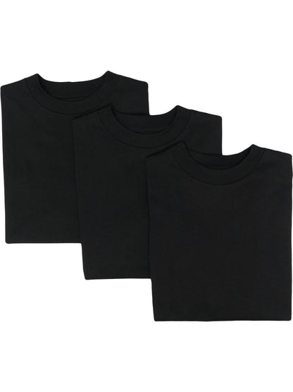 Jil Sander Plus Pack of Three Cotton Logo Patch T-Shirts Black